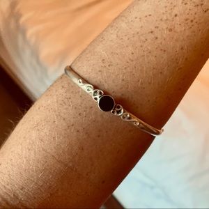 Sterling Silver 925 Quarter Sleeve Eclectic Bangle